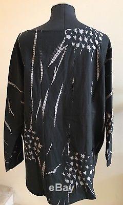 New without Tags BABETTE Long Sleeve 100% Silk Tunic Top, One Size