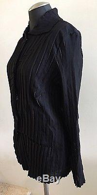 New without Tags BABETTE Long Sleeve Button Up Blouse Top in Black, Size Large