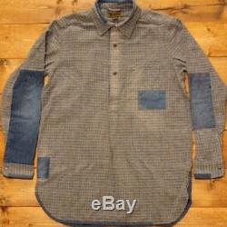 Nigel Cabourn Big Silhouette Plaid Long-Sleeved Shirt Men's Tops Size 44