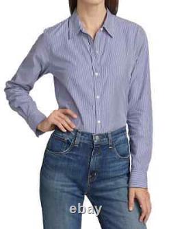Nili Lotan Libby Striped Buttondown Shirt Tunic Top Long Sleeve XS New 221212