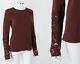 Nwt Brunello Cucinelli Brown Parachute Silk Cashmere Lace Long Sleeve Top Blouse