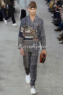 Nwt Louis Vuitton Aw17 Pret A Partir Pyjama Pajamas Damier Supreme Silk Shirt XL