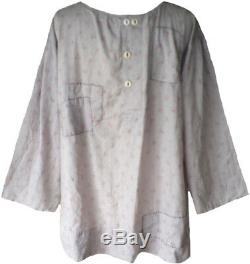 Nwt Magnolia Pearl European Cotton Long Sleeve Briony Top With Gathers