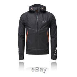 OMM Aether Unisex Black Waterproof Long Sleeve Running Hooded Jacket Top