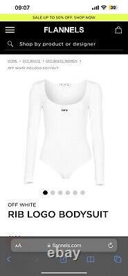 Off white ribbed bodysuit top small