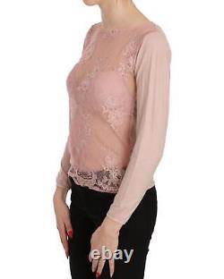 PINK MEMORIES Gorgeous Lace Long Sleeve Top Blouse Tops Pink -Size 42