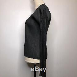 PLEATS PLEASE ISSEI MIYAKE Basic Pleated Tops Black Long Sleeve from Japan