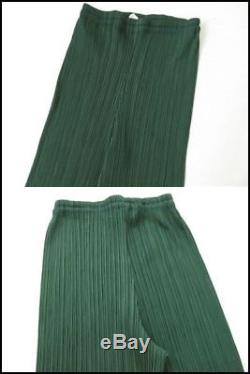 PLEATS PLEASE ISSEY MIYAKE Long Sleeve Tops Pants Set size4 green
