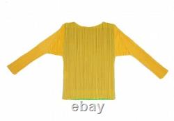 PLEATS PLEASE Striped Long Sleeve Top Size 4(K-94727)