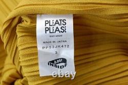 PLEATS PLEASE Yellow High Neck Long Sleeve Top 128 4503