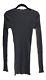 Prada Dark Gray Ribbed Long Sleeve Sweater Dress Top 44 M L Silk Cashmere