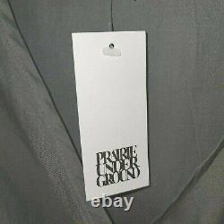 PRAIRIE UNDERGROUND $198 NWT L Silk Cotton Asymm Button Side Tunic Top