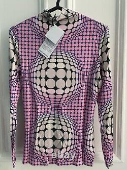 Paco Rabanne Long Sleeve Printed Top. Small