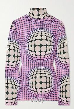 Paco Rabanne Long Sleeve Printed Top. Small