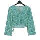 Paloma Wool Women's Top Uk 8 Green Graphic 100% Lyocell Modal Long Sleeve Basic