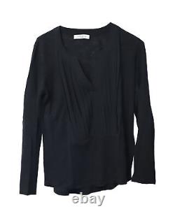 Pleated Long Sleeve Top in Cotton