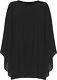Plus Womens Ladies Chiffon Necklace Top Baggy Oversized Lined Long Sleeve 14-30