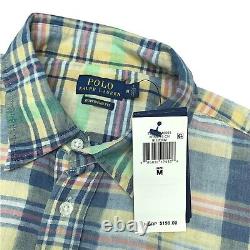 Polo Ralph Lauren Womens Medium Boyfriend Fit Shirt Blouse Top Long Sleeve $198