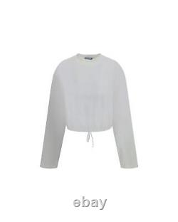 Prada Cropped Long Sleeve Top Women White