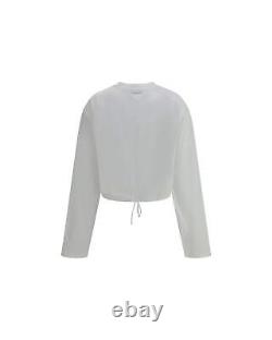 Prada Cropped Long Sleeve Top Women White