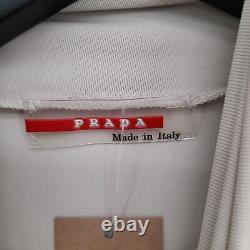 Prada Women's Top L Tan 100% Nylon Long Sleeve Basic