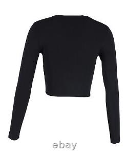 Proenza Schouler Cropped Long Sleeve Top In Cotton Women Black S