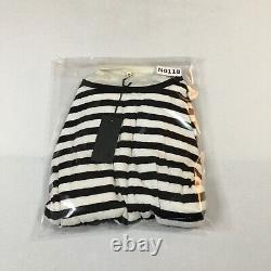 R13 Womens Top Size XS White Black Stripe Layer Look Round Neck Long Sleeve NWT
