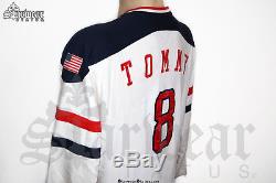 RARE Vintage 90s TOMMY HILFIGER White Red V Neck Longsleeve Shirt Sweater Top L