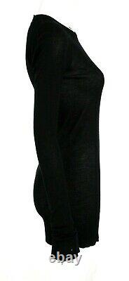 RICK OWENS 2012 MOUNTAIN Black Thin Knit Long Sleeve Crewneck Top 44