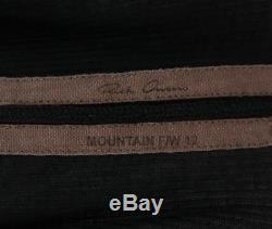 RICK OWENS Fall 2012 MOUNTAIN Black Ribbed Knit Long Sleeve Top 46