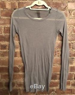 RICK OWENS Grey Tank Top + Long Sleeve Shirt Layering Set XS/S 2 piece