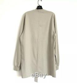 RICK OWENS Oversized Sisyphus Pearl Long-Sleeve Top Size S Fits XL