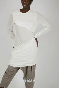 RICK OWENS women T-shirts and Tops White Long Sleeve SMILEY TEE Size S White