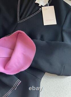 ROKSANDA Black PRILA Peplum Bell Sleeve Cady Blouse Top UK Size 14, US 10