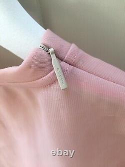 RRP £900 EMILIO PUCCI Pale Pink Sheer Nylon Top UK 10 Size S. Zip shoulder, Logo