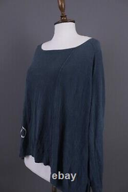 RUNDHOLZ Blue Lagenlook Oversized Long Sleeve Top Shirt Tunic Size S