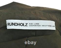 RUNDHOLZ Women's Green Olive Shirt Top Blouse Lagenlook Buttons Oversized L