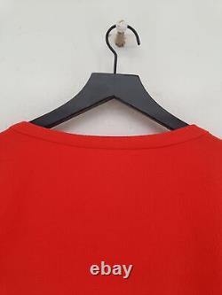 Rachel Comey Women's Top UK 6 Red 100% Polyester Long Sleeve Round Neck Basic