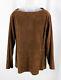 Ralph Lauren Collection Women's Brown Suede Long Sleeve Shirt Top Size 8