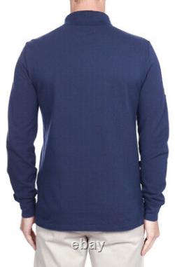 Ralph Lauren Custom Slim Fit Long Sleeve Polo Top Shirt Navy Size S Rrp £139