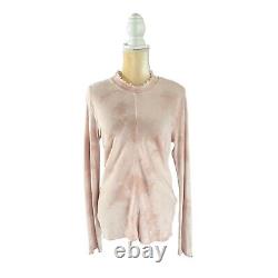 Raquel Allegra Long Sleeve Fitted Tee Size 1 Small Pink Tie Dye Long Sleeve Top