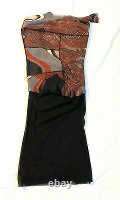Rare Jean Paul Gaultier Sheer Mesh Top Abstract Geometric Paisley Size L