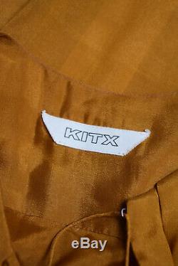 Rare KITX No. 1 Handmade Mustard Tissue Silk Long Sleeve Blouse Top AU8/US4