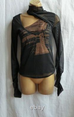 Rare Legatte By Save The Queen Quirky Detail Stretch Top 11 8 10 Z