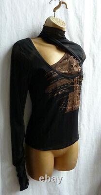 Rare Legatte By Save The Queen Quirky Detail Stretch Top 11 8 10 Z