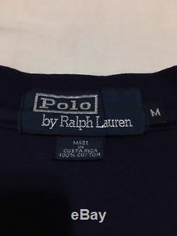 Rare VTG 90s Polo Ralph Lauren Equestrian Bear Long Sleeve Pajama Top M T Shirt