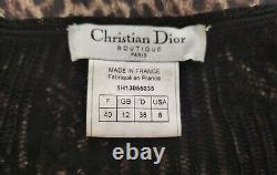 Rare Vintage John Galliano for Dior Black Fine Knit Long-Sleeved Top UK 12