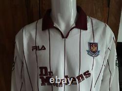Rare West Ham Match Worn Football Shirt McCann 34 Long Sleeve 2002 Fila Top