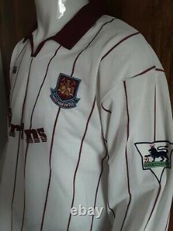 Rare West Ham Match Worn Football Shirt McCann 34 Long Sleeve 2002 Fila Top