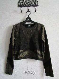 Rare / iconic WOLFORD ADIDAS Studio Motion crop top L perfect cond. Black / gold